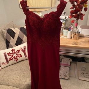 Deep Red Ball Gown